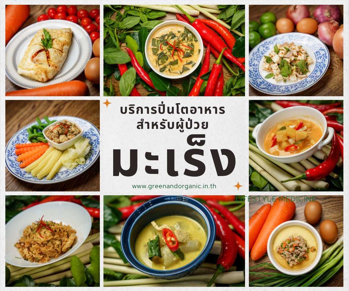 Green&Organic ปิ่นโตอาหารโรคมะเร็ง สำหรับผู้ป่วยโรคมะเร็ง คีโม 1 สัปดาห์ 14 เมนู  ตจว.