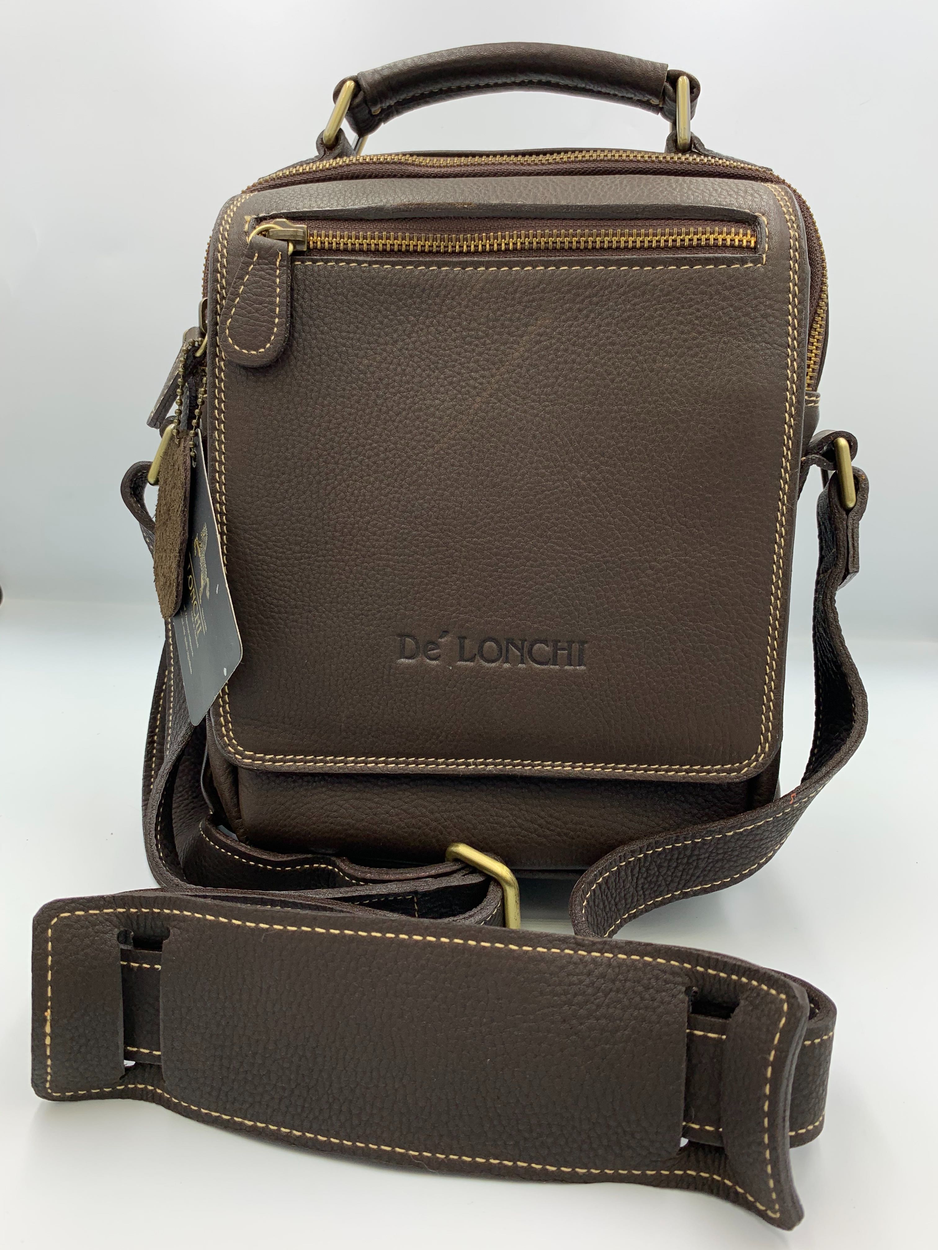 Delonchi กระเป๋าหนัง handbag หนังชามัวส์ฝอกนิ่ม รุ่น de013