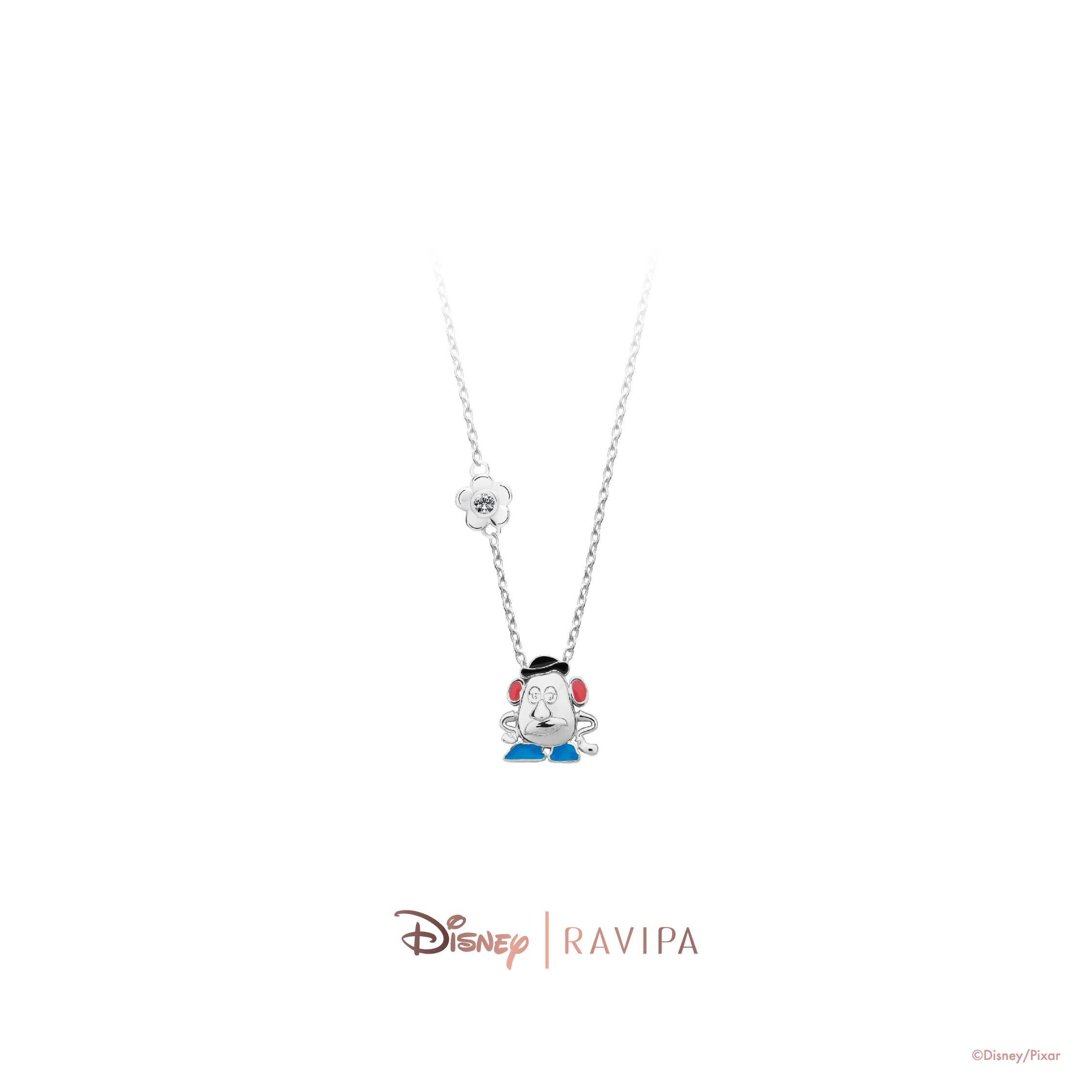 Silver Mr. Potato Head Necklace