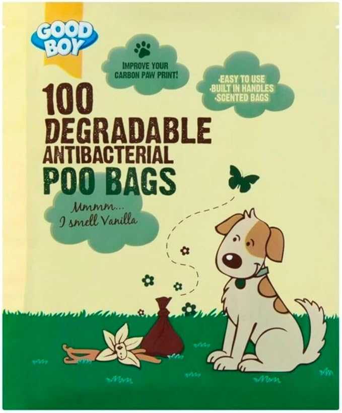 Good Boy - Antibacterial Biodegradable Poo Bags - 100 Pack
