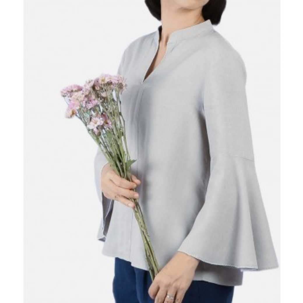 Irama Blouse  เสื้อคอจีน แขนระบาย