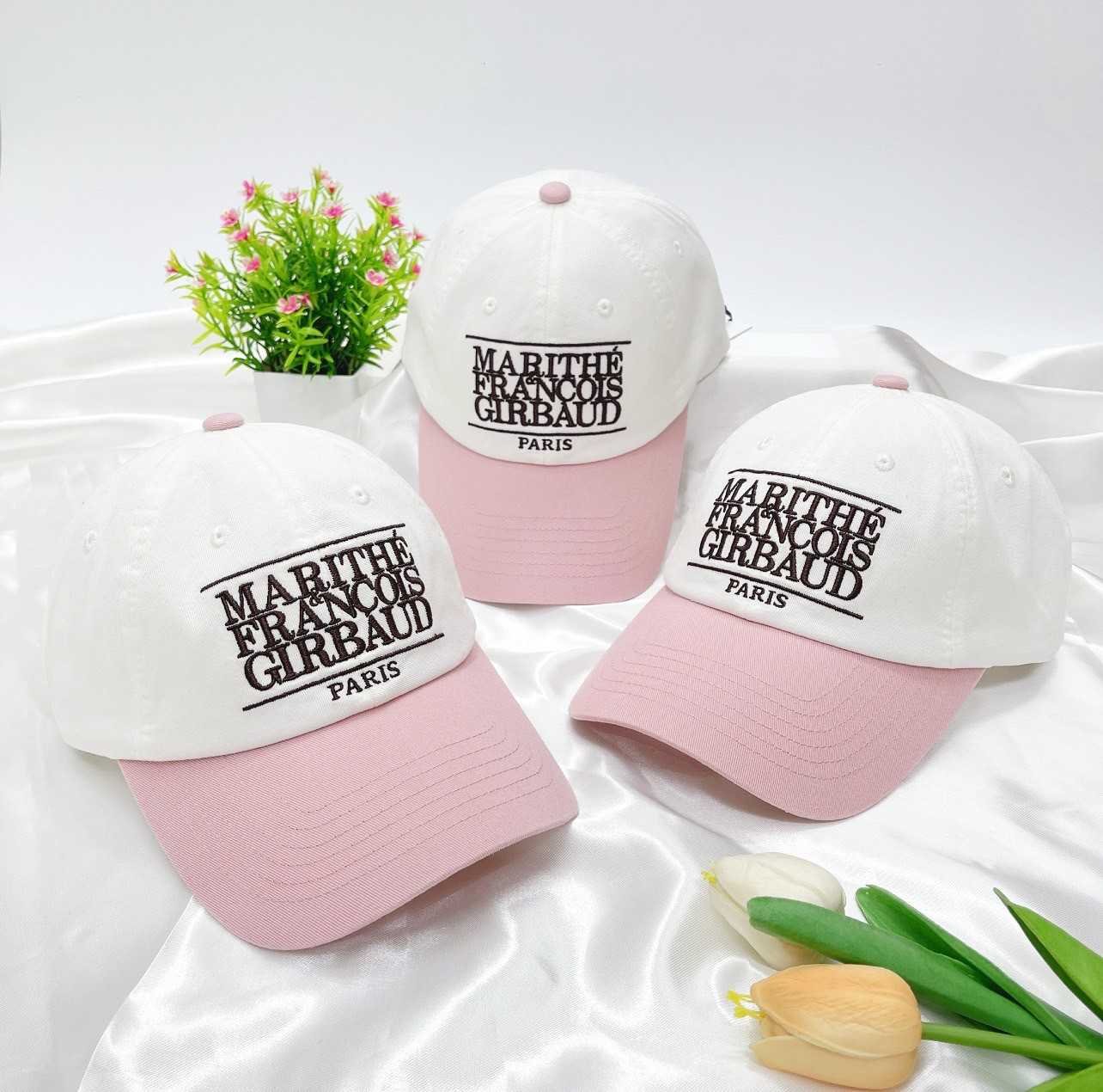 Marithe Classic logo Color Block Cap (Pink)
