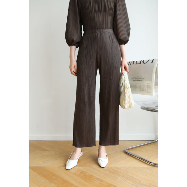 ยาว37นิ้ว! 2MUAY BASIC รุ่น GJO8312 กางเกงผู้หญิง กางเกงอัดพลีทคุณภาพ BASIC STRAIGHT PLEATED PANT...