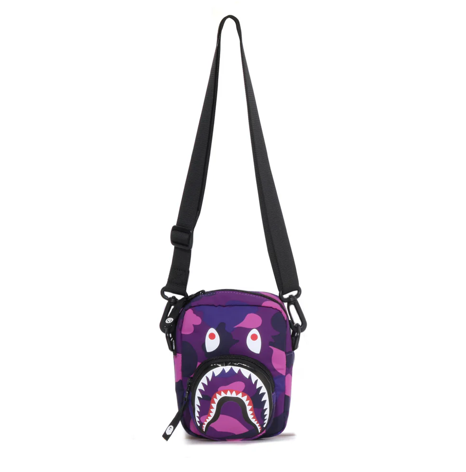 Bape Color Camo Shark Mini Bag Purple