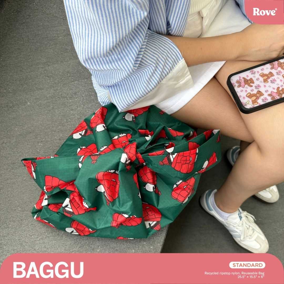 BAGGU Standard Reusable Bag - Puffer Snoopy Red