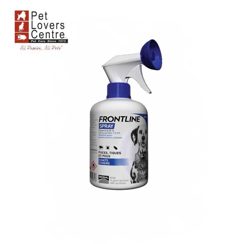 FRONTLINE SPRAY FOR DOG & CAT สเปรย์ป้องกันและกําจัดเห็บหมัด สําหรับสุนัขและแมว 250 ml.