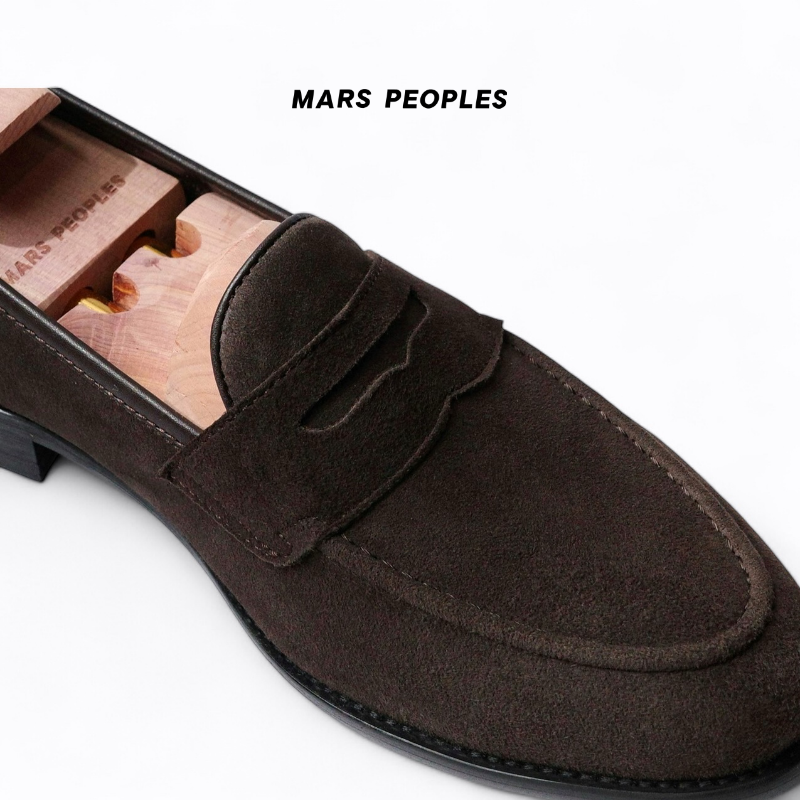 Unlined Penny No.3 - Dark brown suede