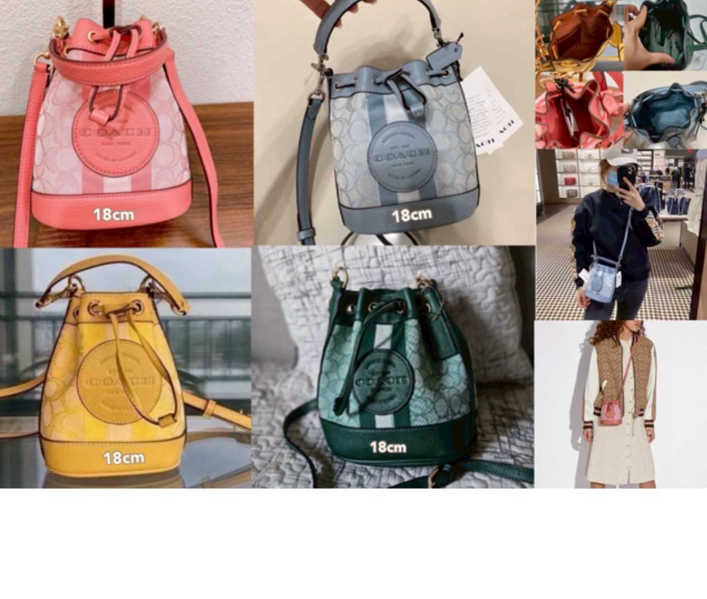 กระเป๋าทรงถังสุดคิ้ว Coach C8322 F8409 - Charter Bucket Bag in Signature Canvas