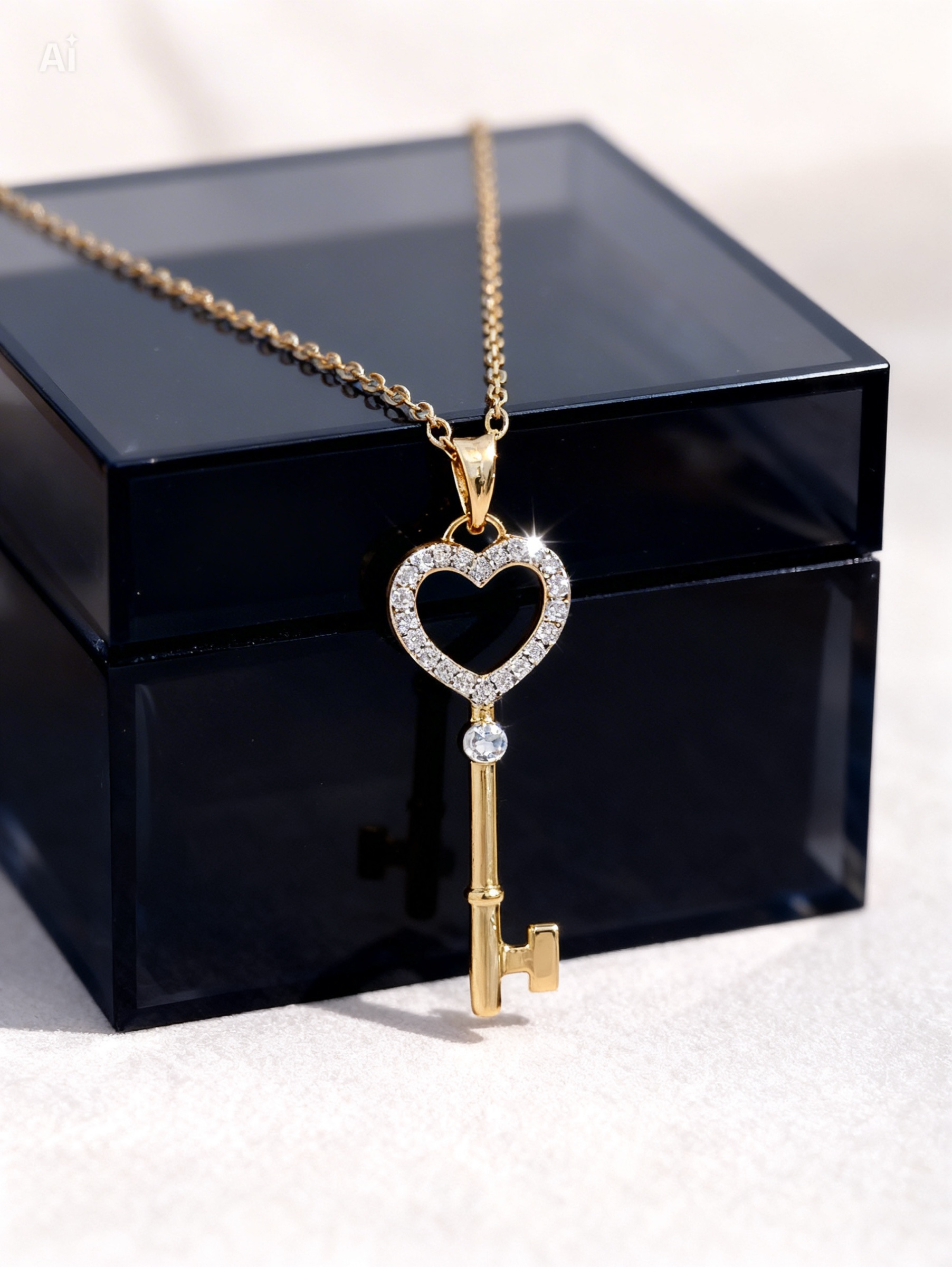 จี้เพชรกุญแจหัวใจ 0.20ct