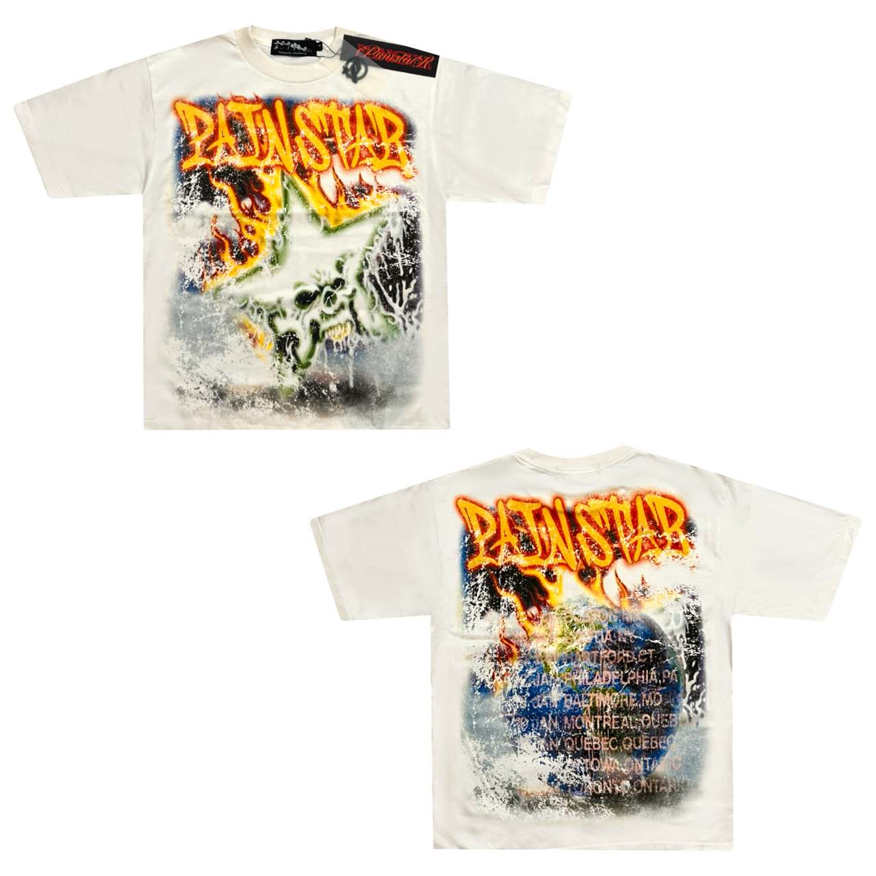 TPP® PAINSTAR WHITE FADE BOXY T-SHIRT