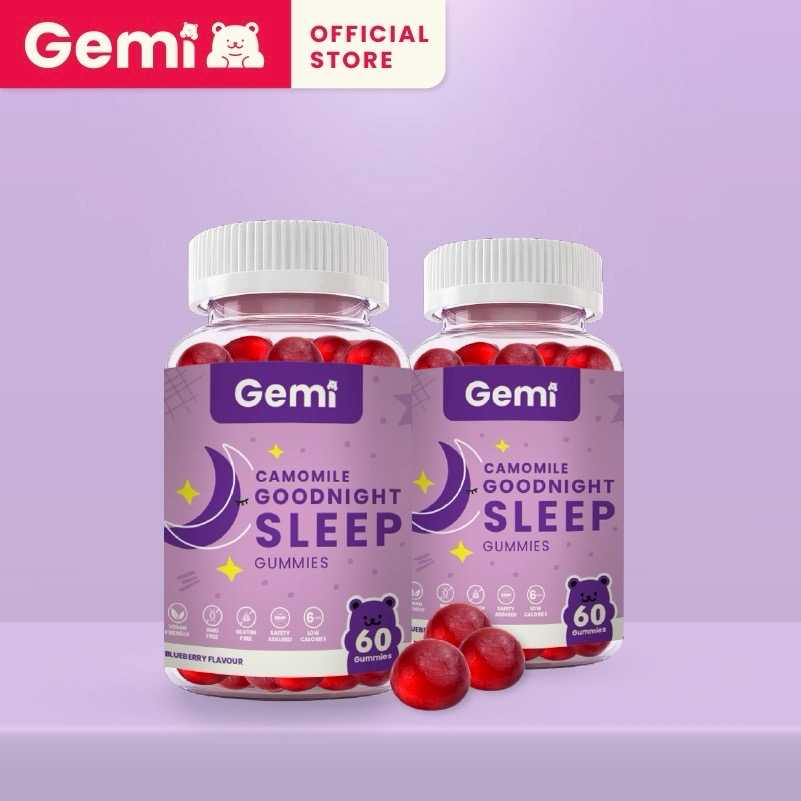 Gemi - Goodnight Sleep Gummies  x 2 Bottles / เจมมี่ กู๊ดไนท์สลีพกัมมี่  x 2 กระปุก / GemiGummi