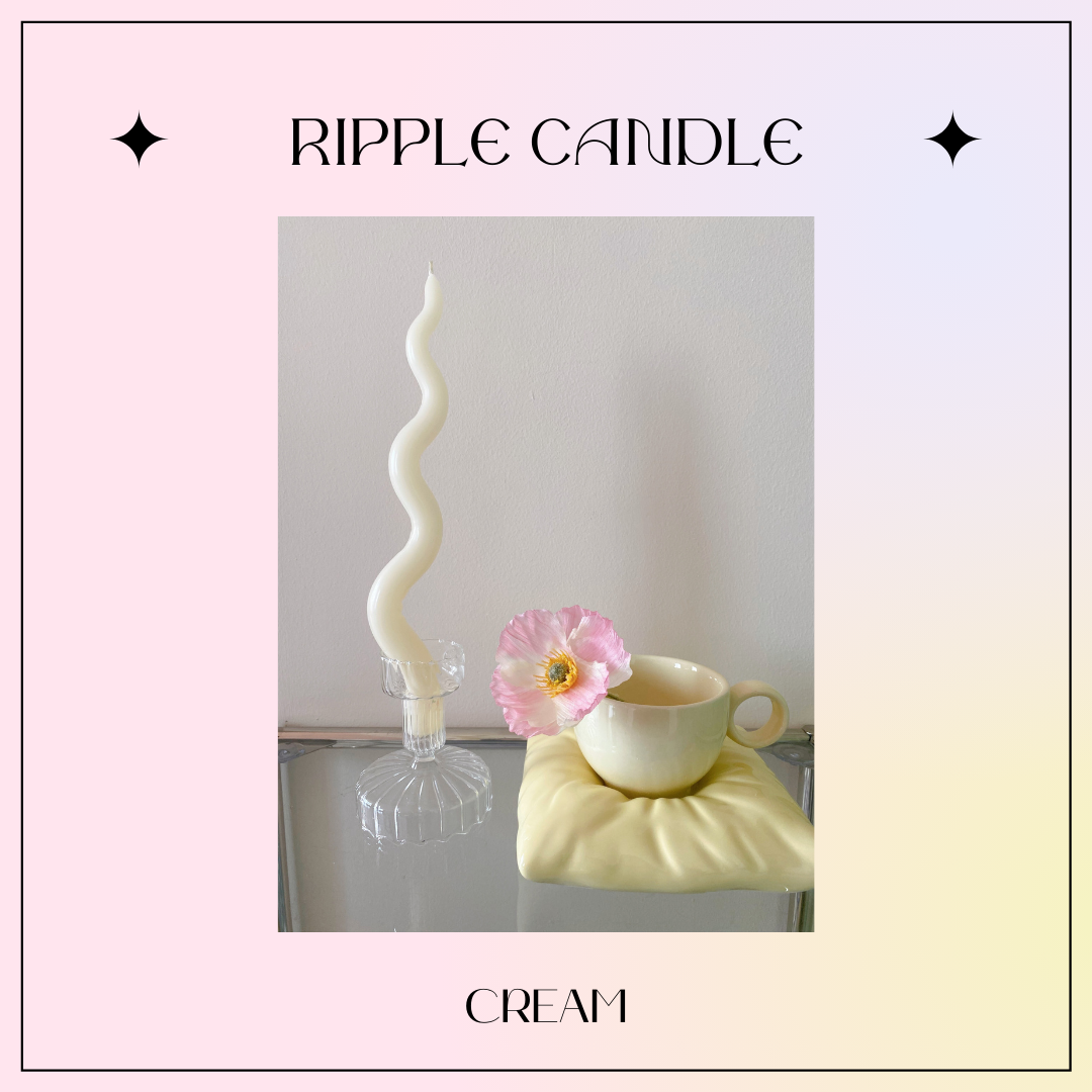 Ripple Candle - Cream