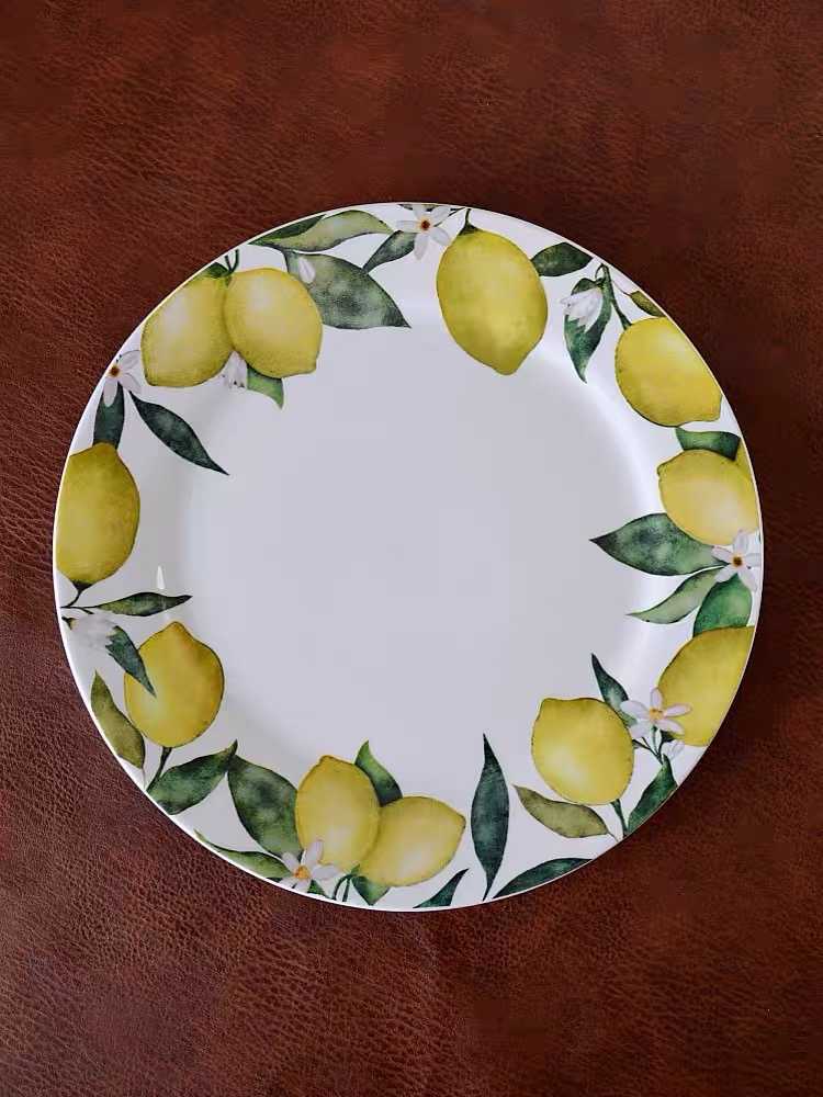 (Pre-order) LEMON 10 INCH PLATE V.2 // จานลายมะนาว