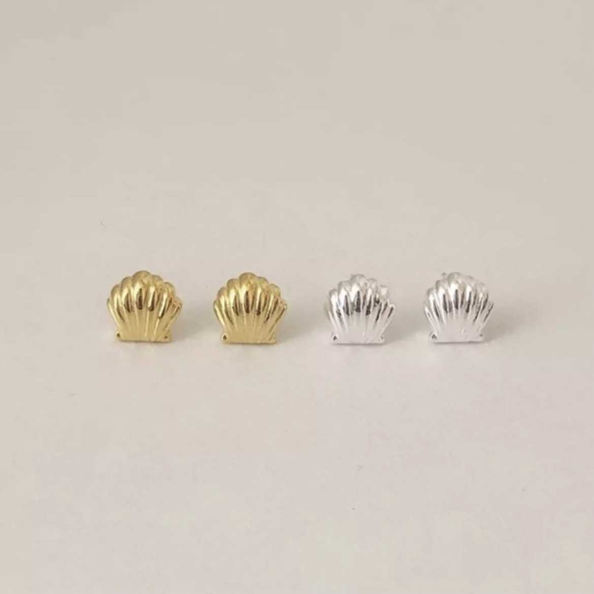 Winterwinter Jewelry Silver925 : ต่างหูเงินแท้ ต่างหูทรงเปลือกหอย เหมาะใส่ไปทะเลมากๆ