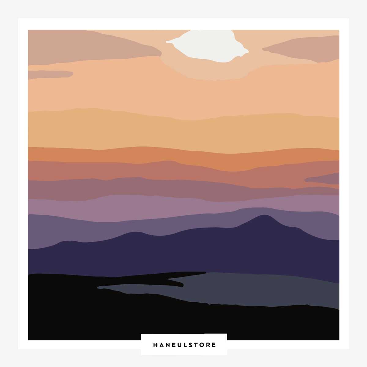 First Sunset | Size : 20x20 cm