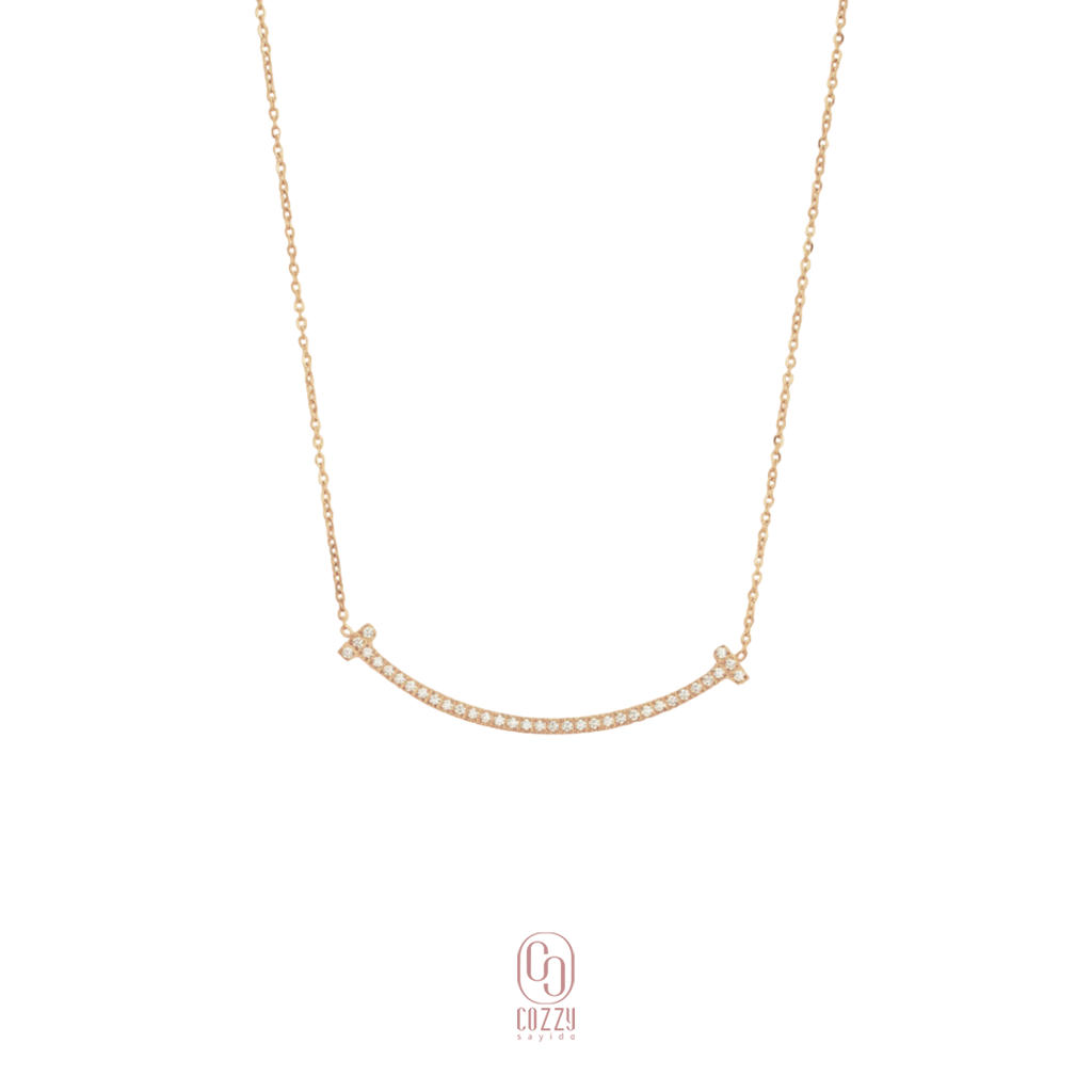 Necklace Smile T Bar Big Diamond สร้อยคอรอยยิ้ม