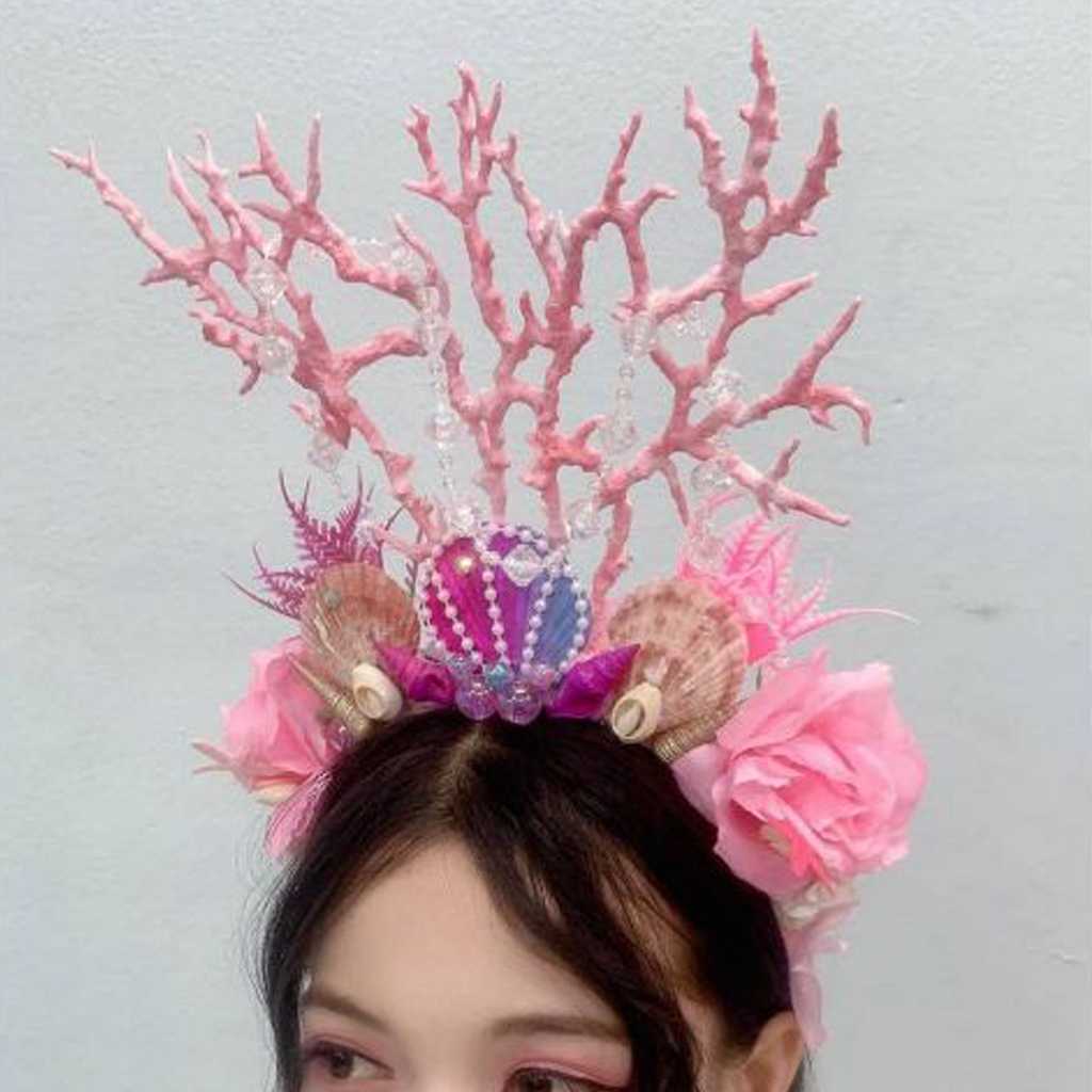 ที่คาดผม แนวทะเลเขาปะการังปลาดาวแท้ เมอเมด พร้อมมุขสุดสวยเลือกสีได้ พร็อบถ่ายรูป (ของแทร่) หน้าที่ 1