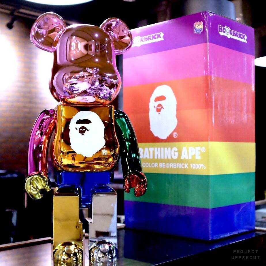 BE@RBRICK 1000% A BATHING APE®︎ - Multi Color [Displayed]