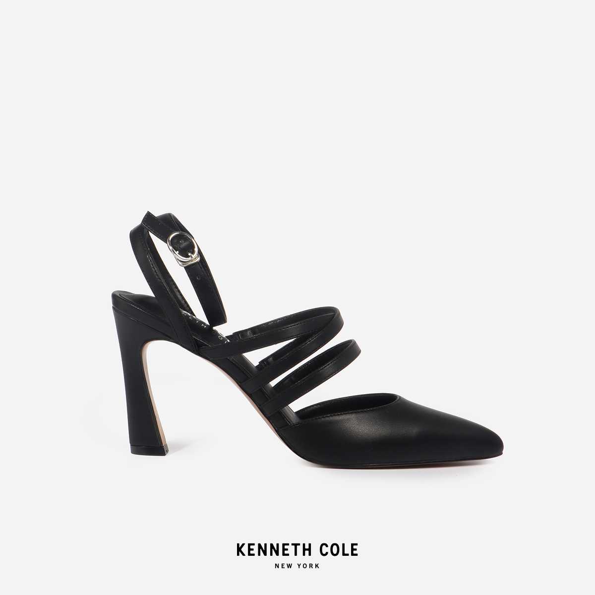 KENNETH COLE รองเท้าส้นสูงผู้หญิงรุ่น FREYA HEEL SANDALS BLACK สีดำ ( HEL - RS85095PU-001 )