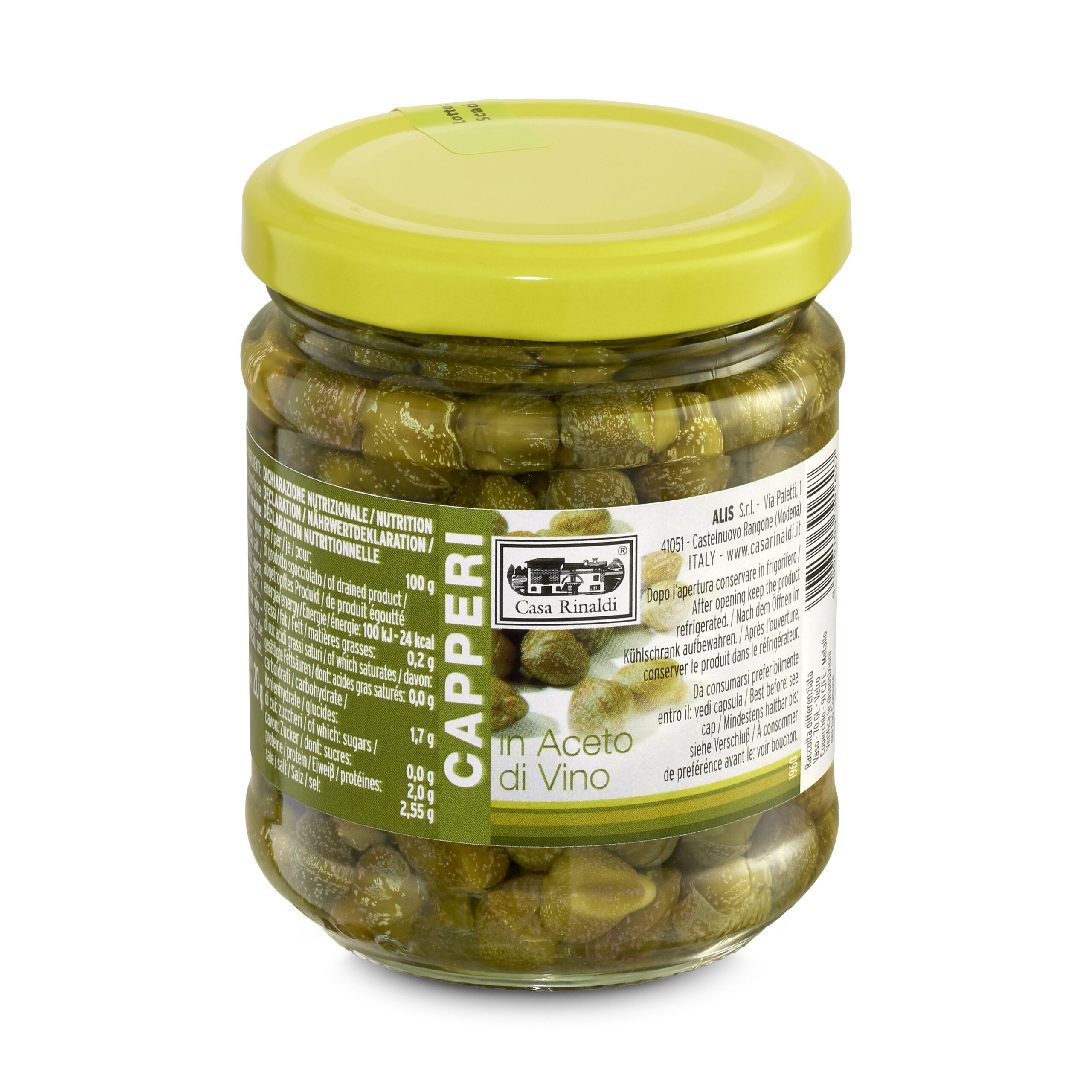 Capers In Vinegar Casa Rinaldi 210 gr