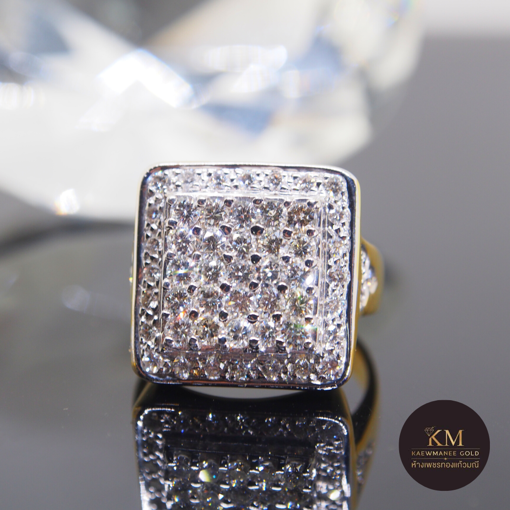 แหวนเพชร ABSOLUTE DECO Square RING (90% Gold)