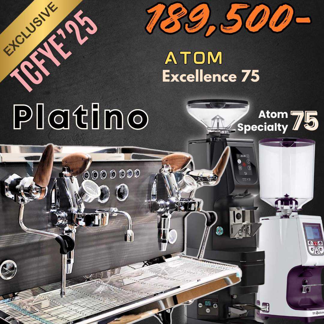 25TCFYE-189500# Zentis PLATINO . + Atom Specialty 75+Atom Excellence 75 พร้อมฐาน  Autotamper