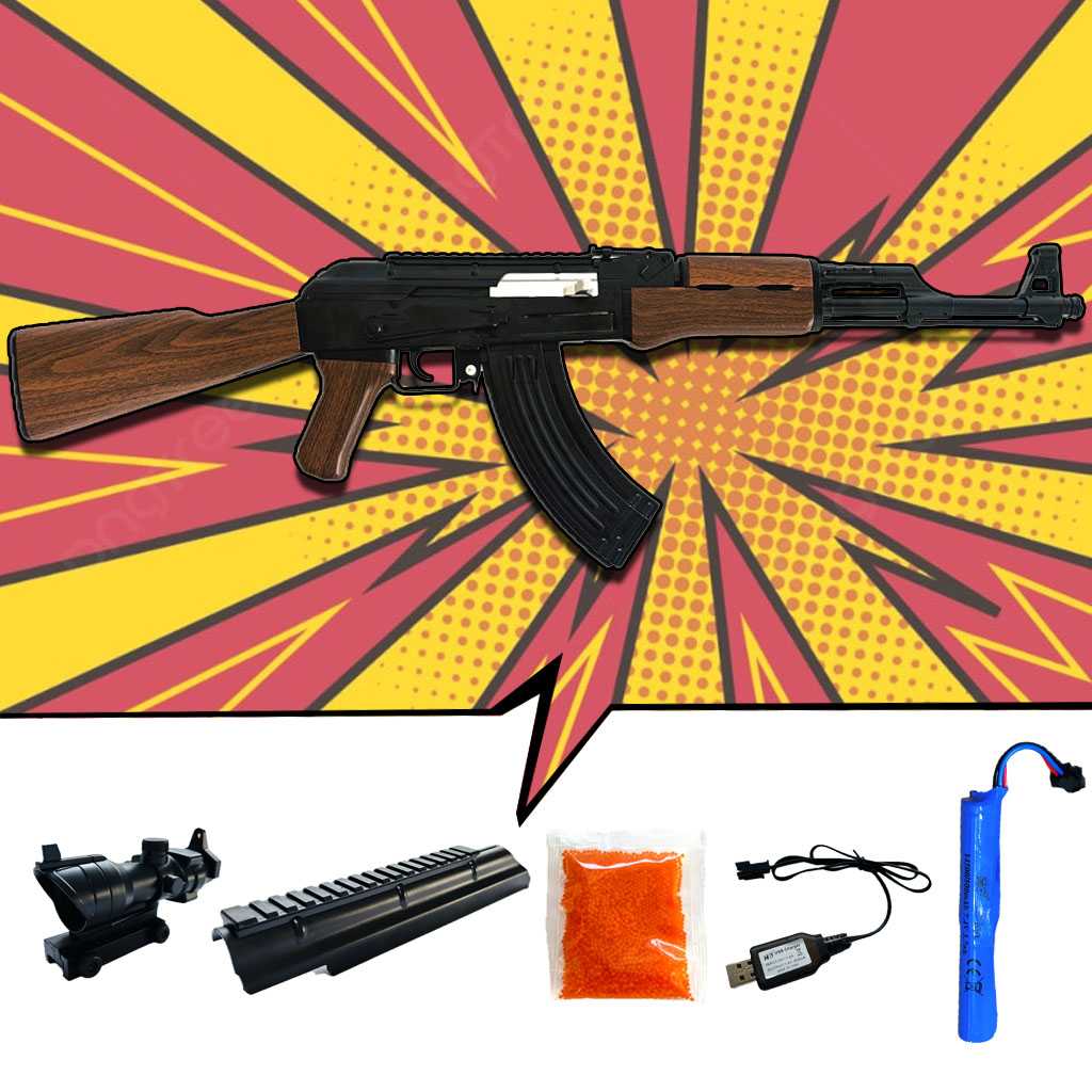 ปืนเจล ปืนเจลไฟฟ้า รุ่น AK47M (Semi Auto&Full Auto)