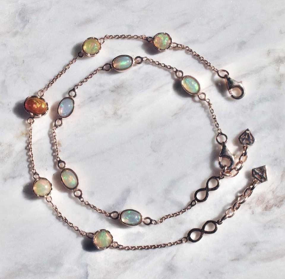 สร้อยข้อมือพลอย Oval #minimsilver รหัส B036