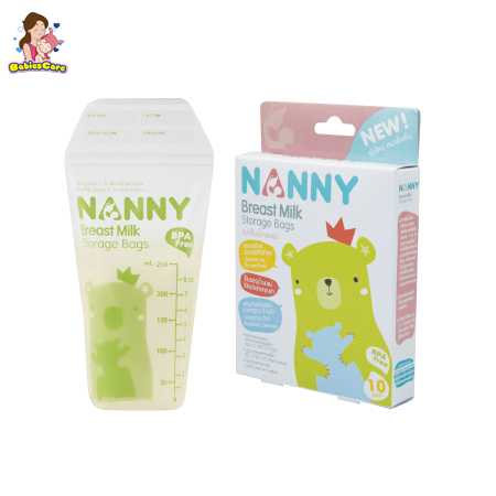 Nanny ถุงเก็บน้ำนมแม่ 10 ชิ้น ขนาด 8 oz