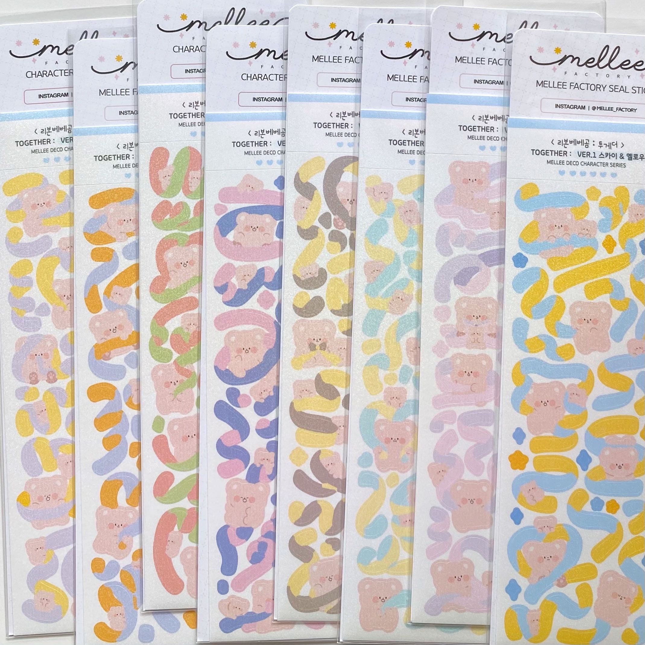Mellee factory confetti sticker pack (3 types)
