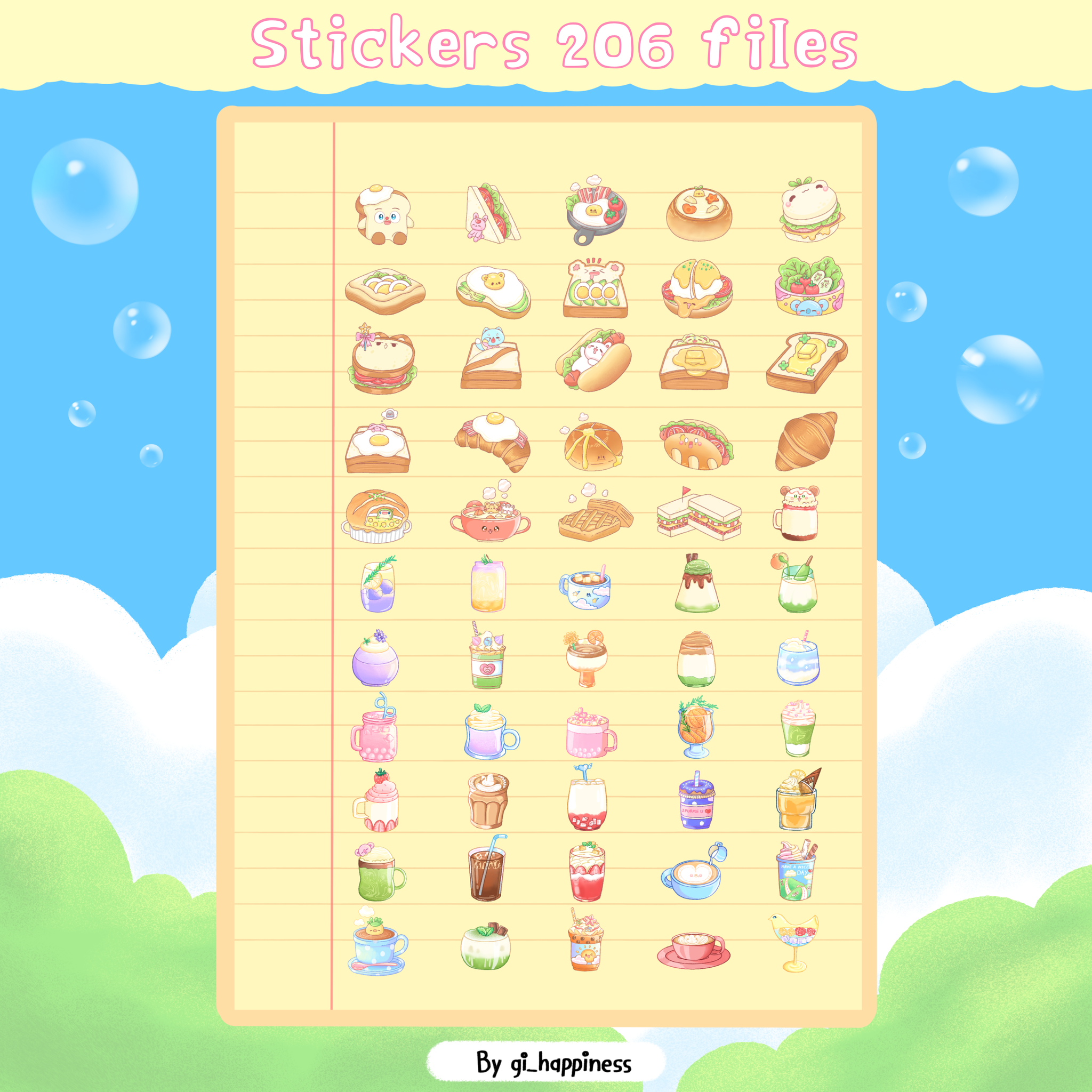 Cloudy cafeteria png stickers