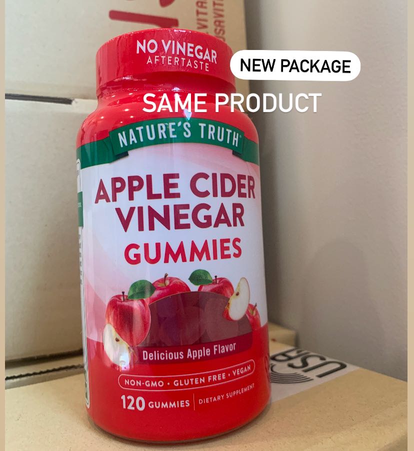 Nature's truth organic Apple cider vinegar 120 gummi เยลลี แอปเปิ้ล