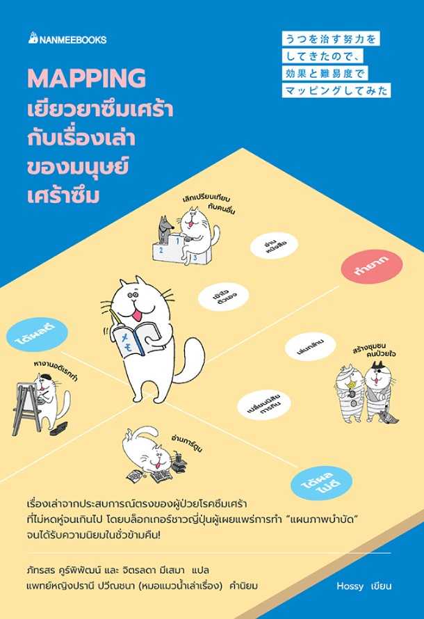 หนังสือเรื่อง Mapping เยียวยาซึมเศร้ากับเรื่องเล่าของมนุษย์เศร้าซึม : Hossy : นานมีบุ๊คส์