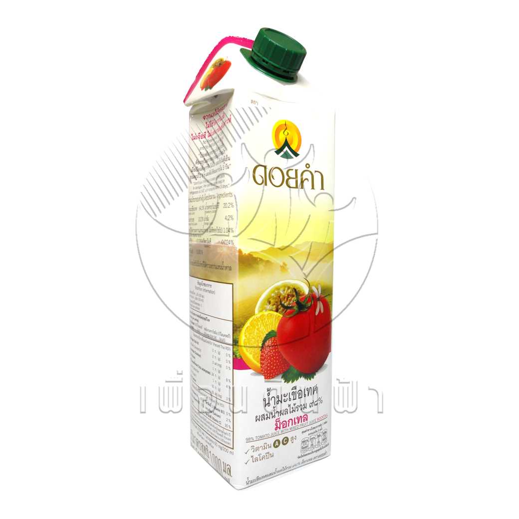 ดอยคำ น้ำมะเขือเทศผสมน้ำผลไม้รวม ๙๘% ม็อกเทล พร้อมดื่ม 1000ml.