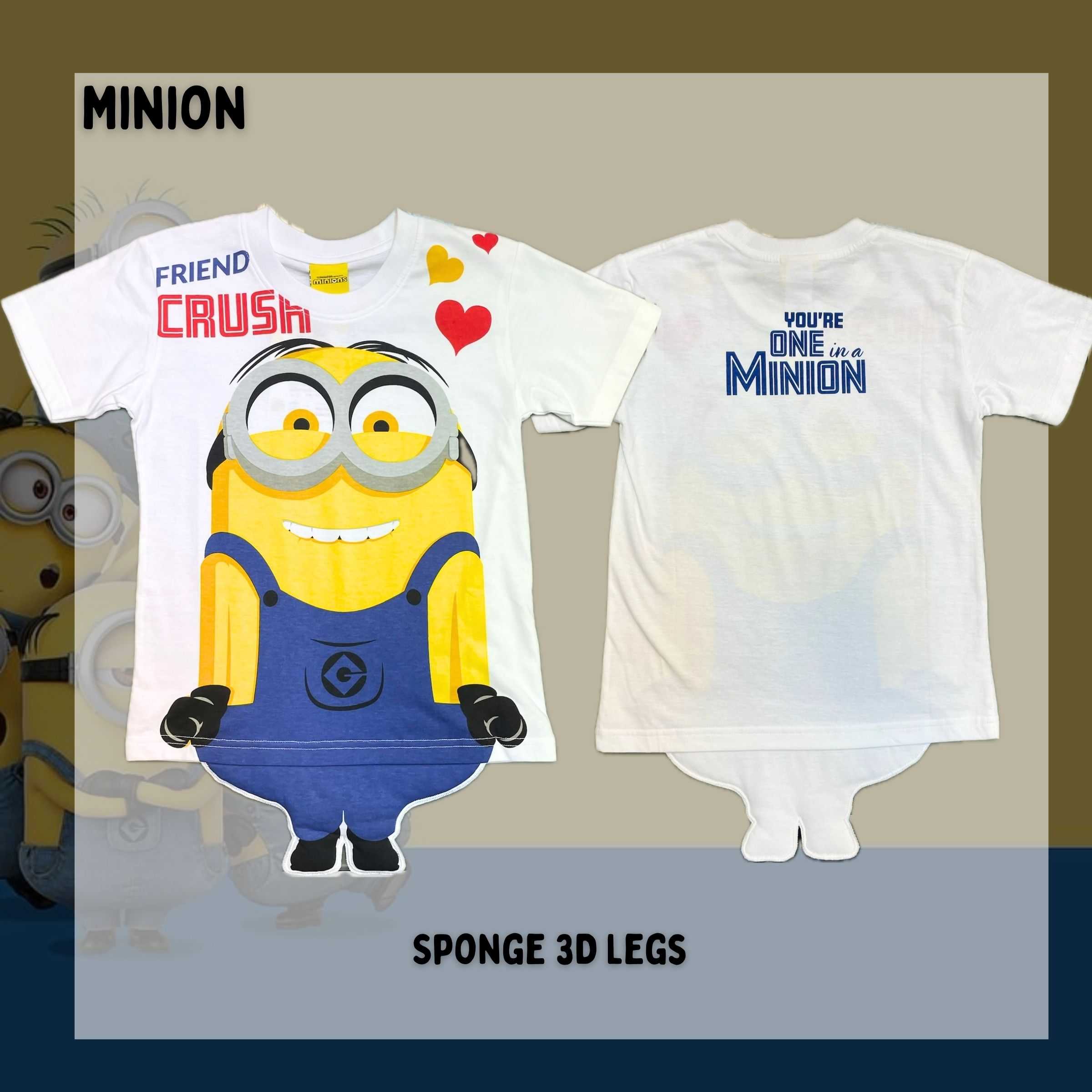 Minion Legs 3D T-shirt White Size M
