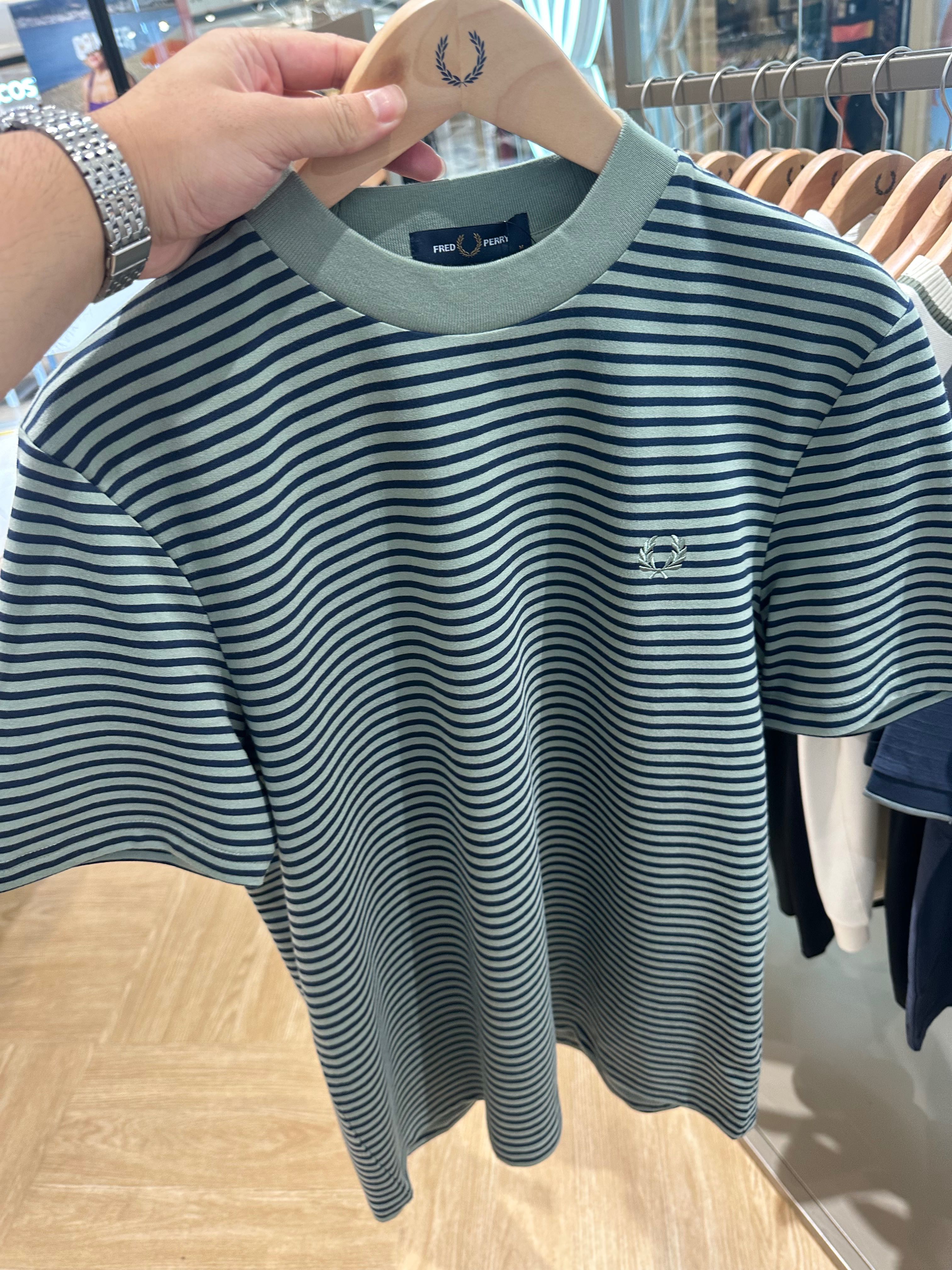 Fred perry stripe สีเขียวฟ้า