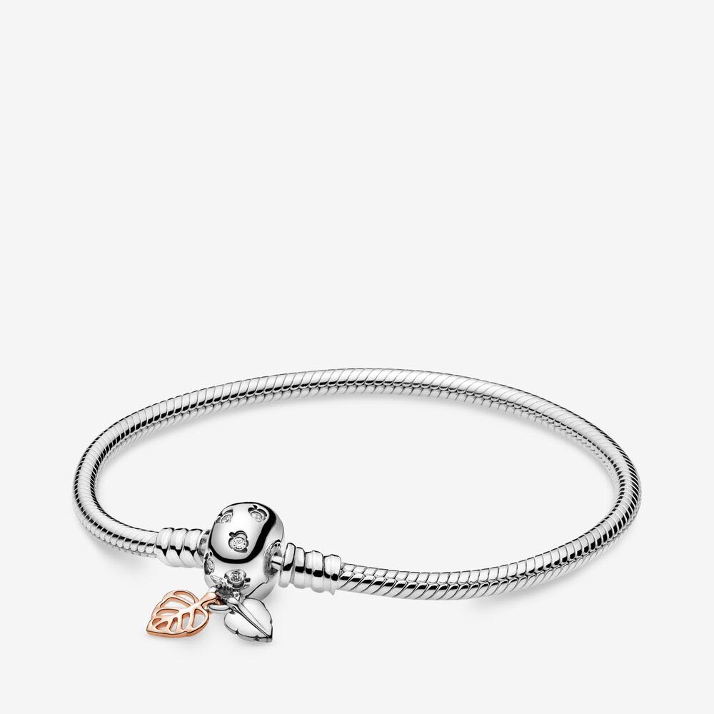 Leaves & Snake Chain Bracelet
