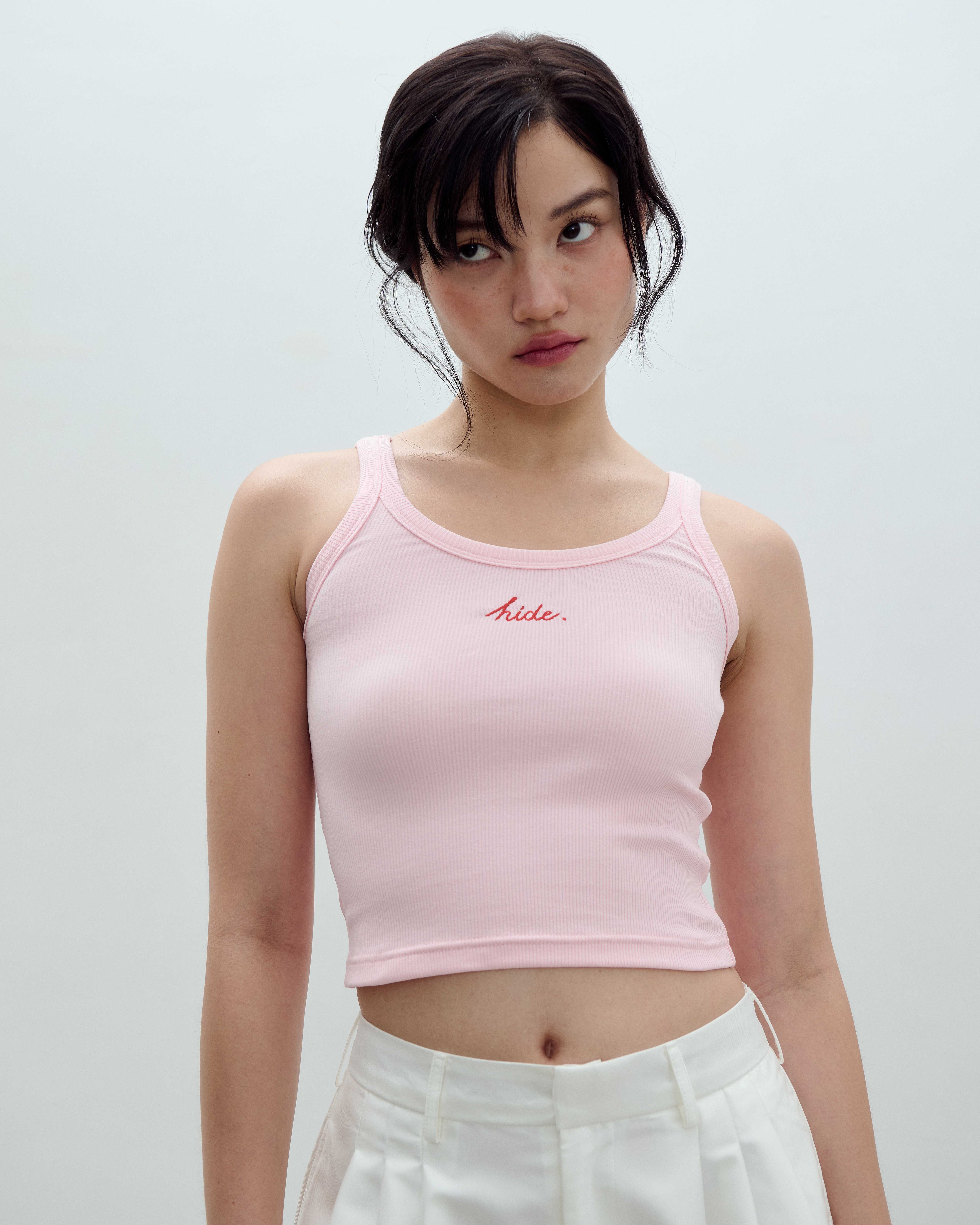 H.051 - Logo Crop Tank - Pink