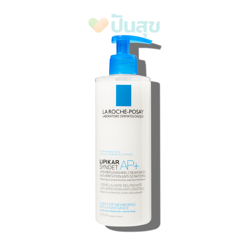 LA ROCHE-POSAY LIPIKAR SYNDET AP+ (400ml) ครีมอาบน้ำอ่อนโยนสำหรับผิวแห้ง