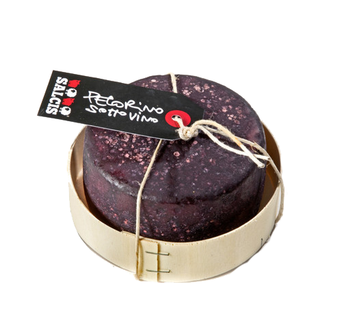 Pecorino Toscano Sottovino seasoned and wrapped in grape - 500gr +/-