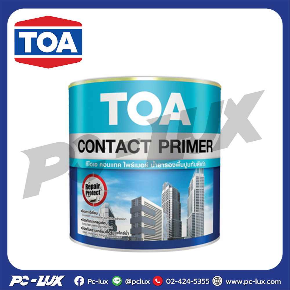 TOA สีรองพื้นปูนเก่า รุ่น E1100 ขนาด 5 แกลลอน สี 0CON ใส