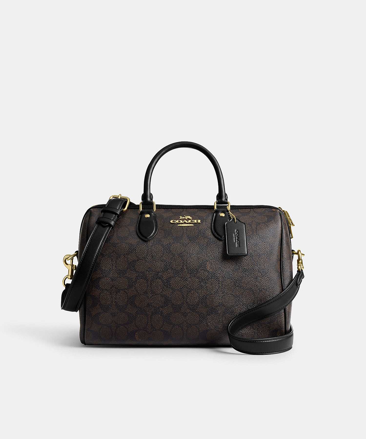COACH ROWAN LARGE SATCHEL BAG IN SIGNATURE CANVAS CV959 IMXAQ