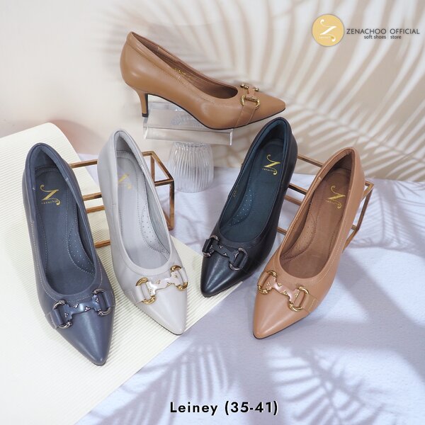 ทรงใหญ่ลด 1 ไซส์:สินค้าลดราคา ไม่รับเปลี่ยน-คืน ทุกกรณึ Zenachoo รุ่น Leiney สูง 2 นิ้ว รองเท้าหน...