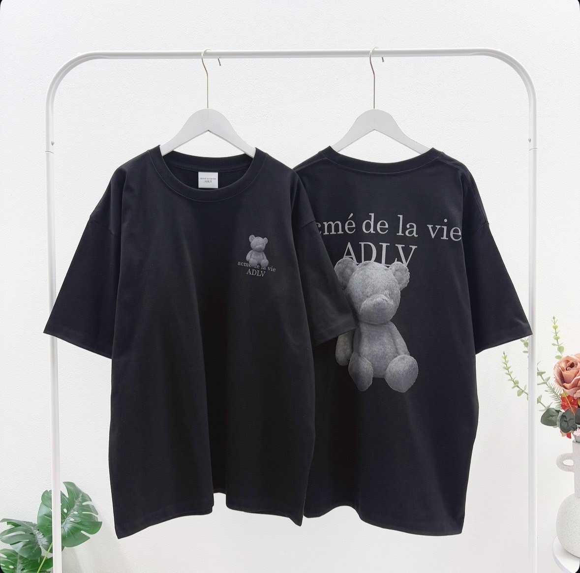 พร้อมส่ง  ADLV All Black Bear T-Shirt ( Black )