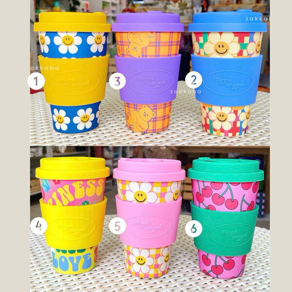 WiggleWiggle Bamboo Eco Mug Cup 400ml. / แก้วเยื่อไผ่