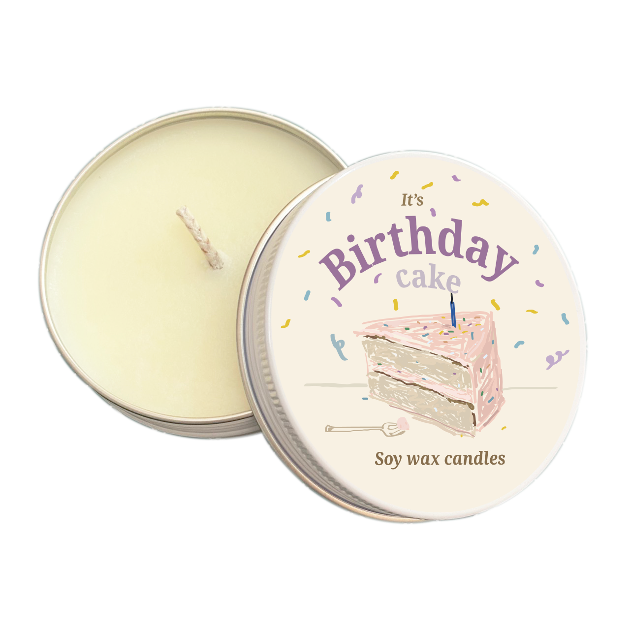 Summerstuff.marine - SOY WAX CANDLES กลิ่น IT'S BIRTHDAY CAKE (60 g) - เทียนหอม เทียนหอมไขถั่วเหลือง