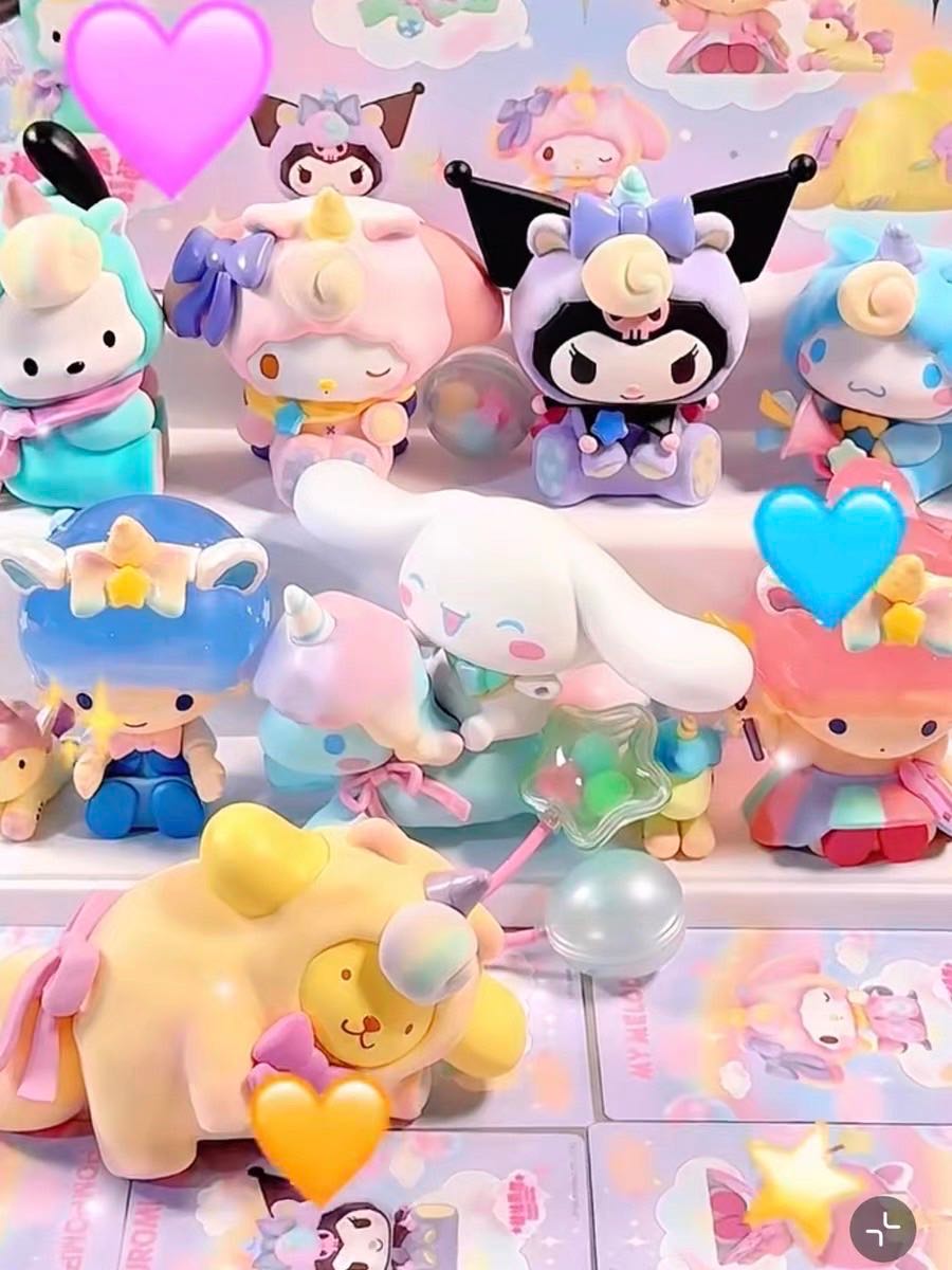 /พร้อมส่ง/ SANRIO RAINBOW กล่องสุ่ม