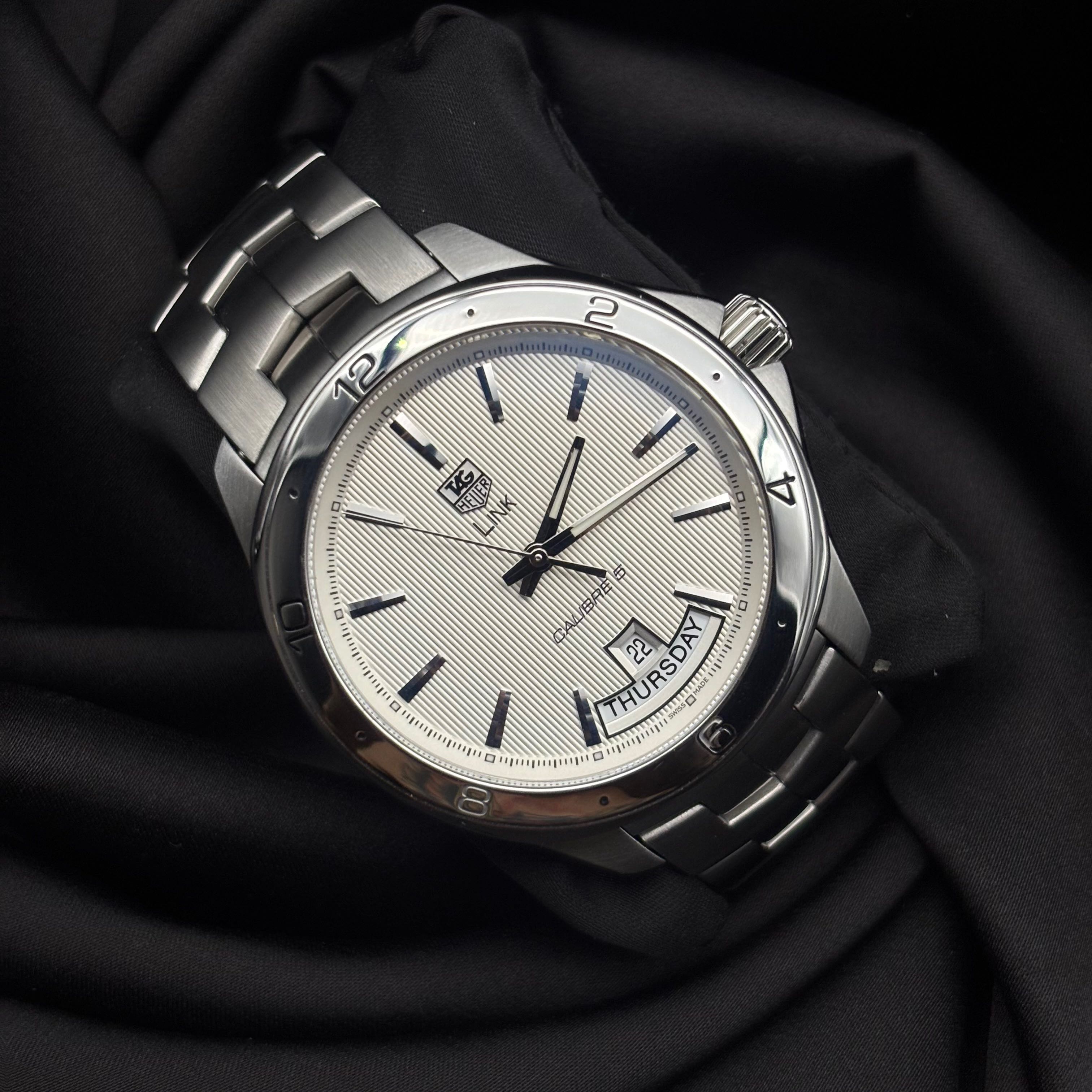 Tag Heuer King Link G4 ลูกฟูก Day Date Auto หลังเปลือย