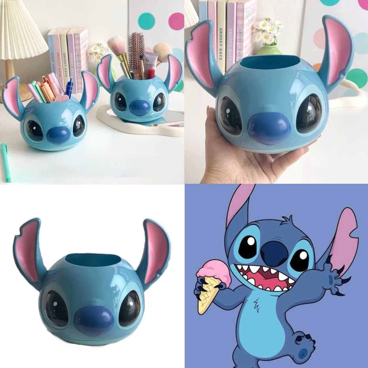 🛸กล่องดินสอสติช ใช้ใส่ดอกไม้ ใส่แปรงสีฟัน Lilo&Stitch pencil box pencilcase โมเดลสติช