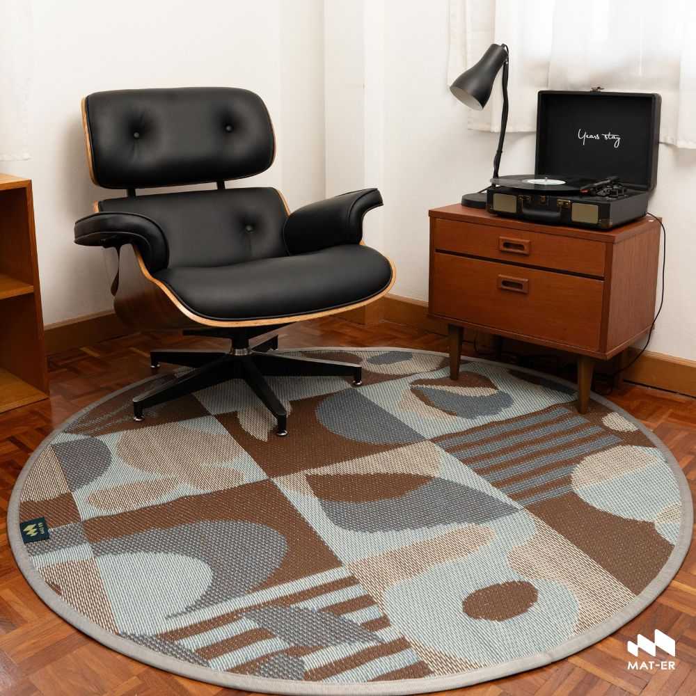Mat-er เสื่อกลม Urban Bliss สี Mocha Breeze